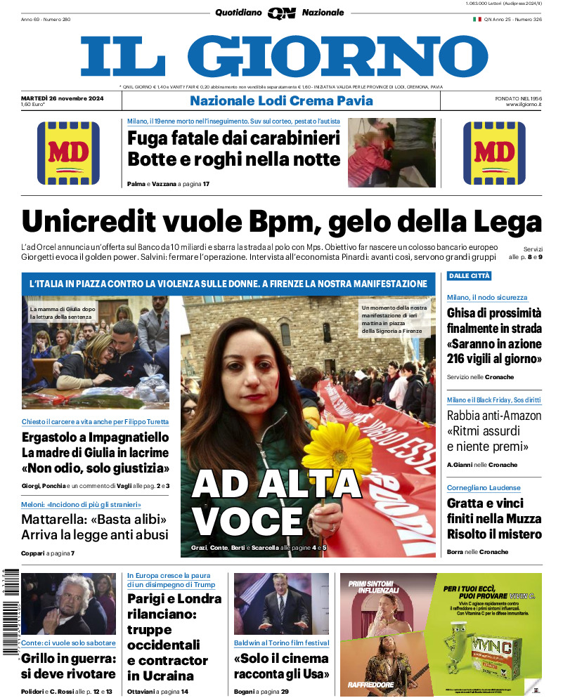 Prima-pagina-il giorno-edizione-di-oggi-20241126